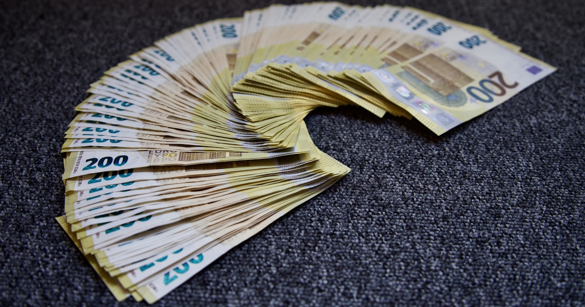 a stack of paper money