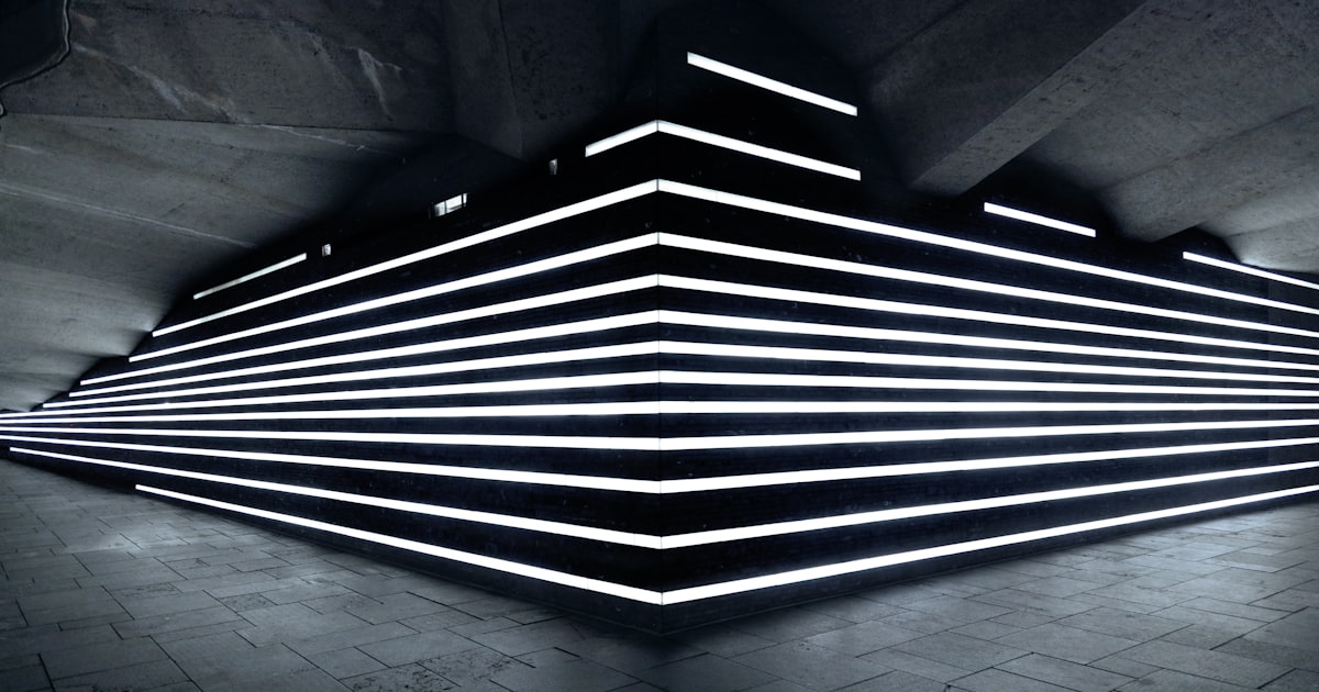 black and white striped stairs