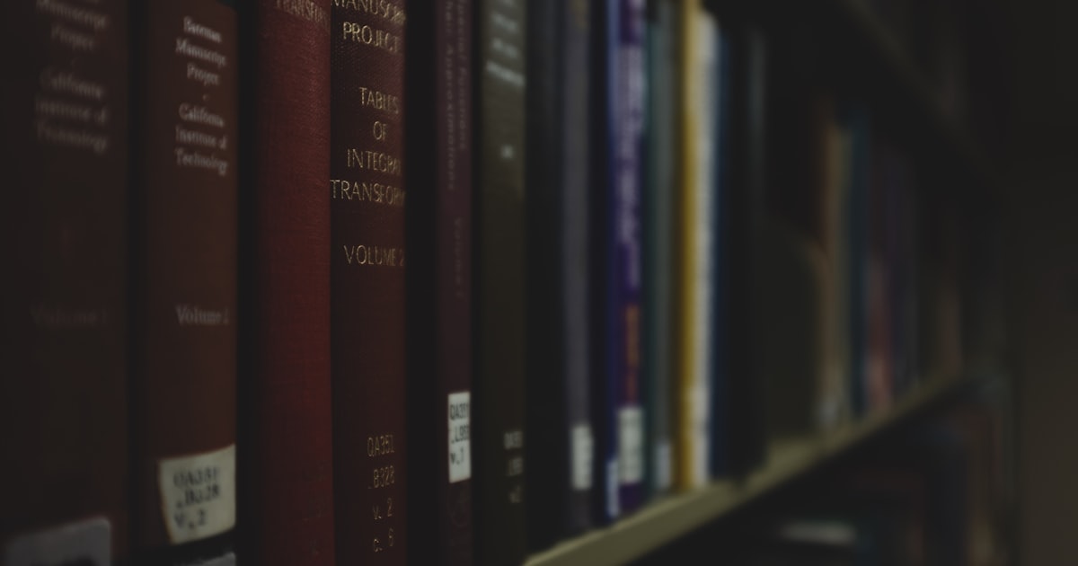 book collection in shelf