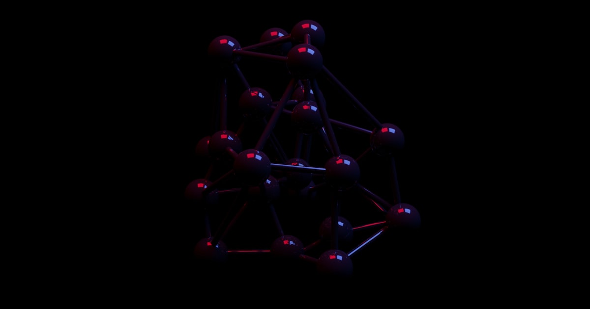 a black background with red and blue lights