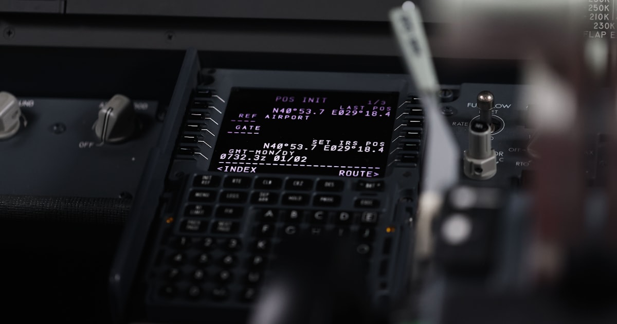 a close up of a control panel of a plane