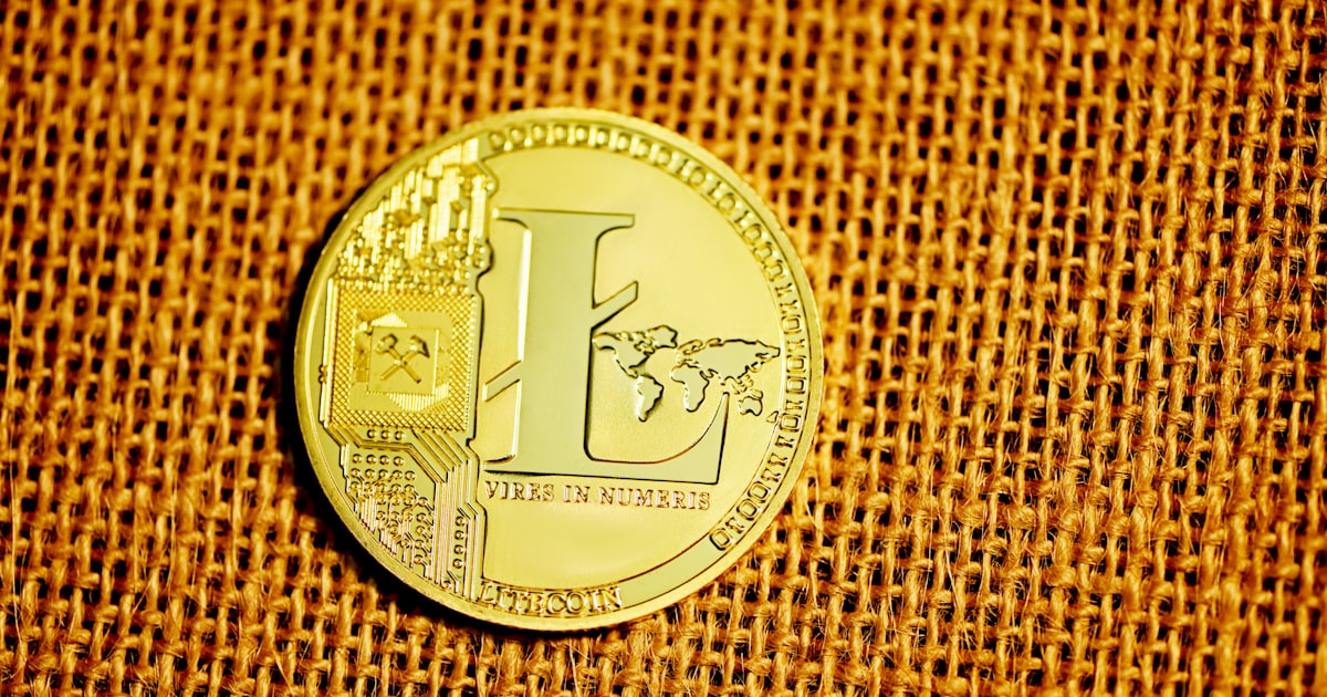 silver round coin on brown textile