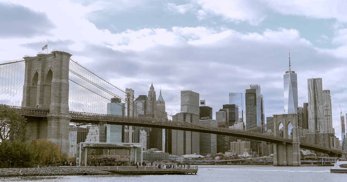 A view of a bridge over a body of water