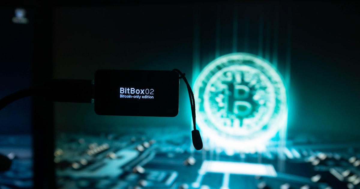 a bitcoin lit up on a computer screen