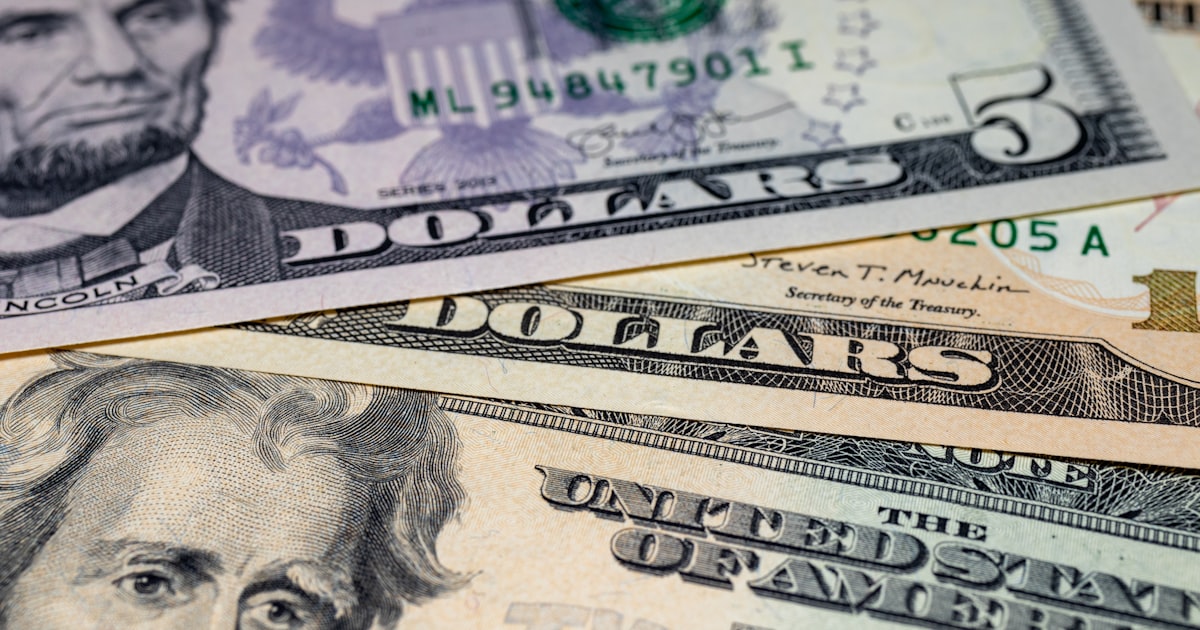 a close-up of some money