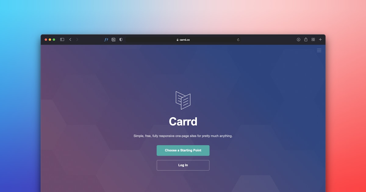 a screenshot of a web page with a colorful background