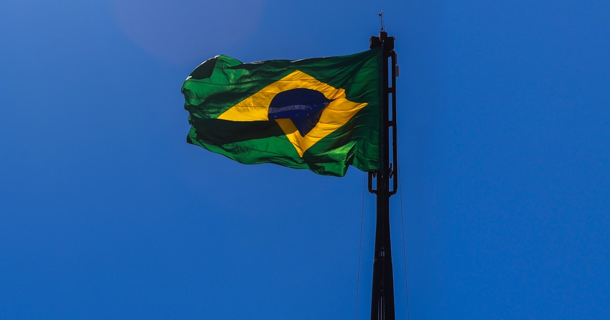 a flag on a pole