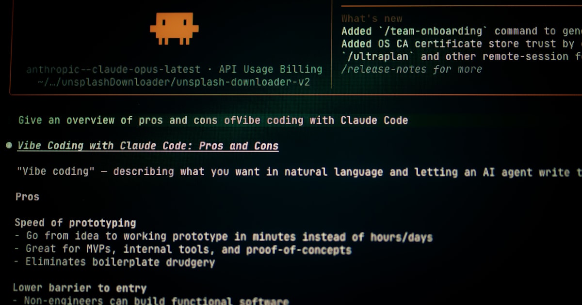 Computer screen displaying code and text