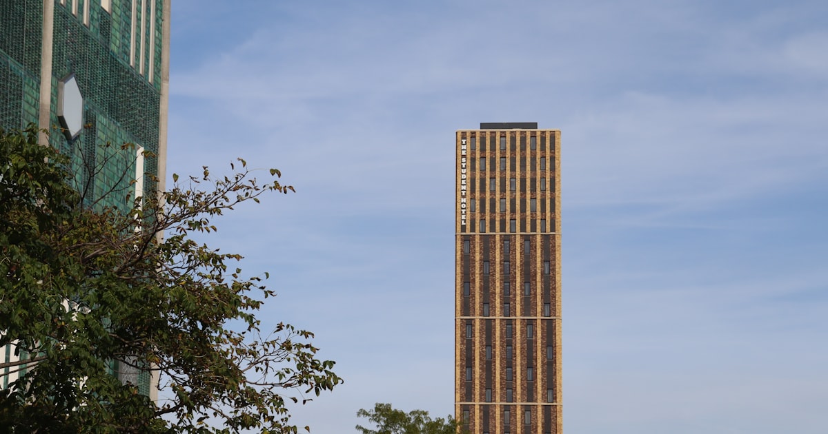 a tall building with a clock
