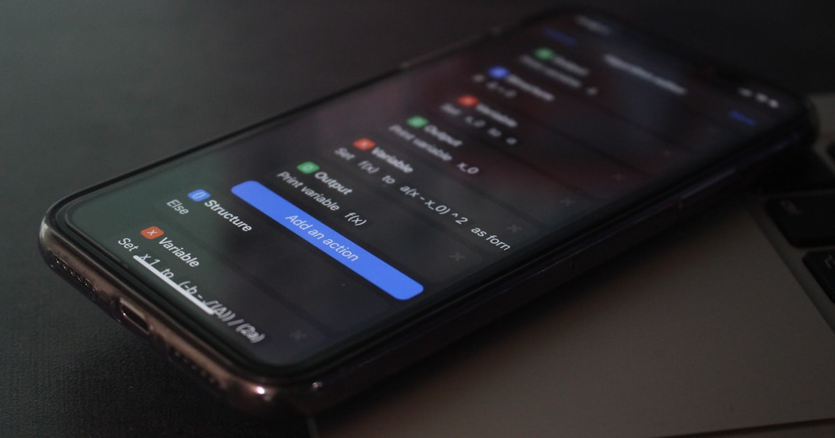 black smartphone