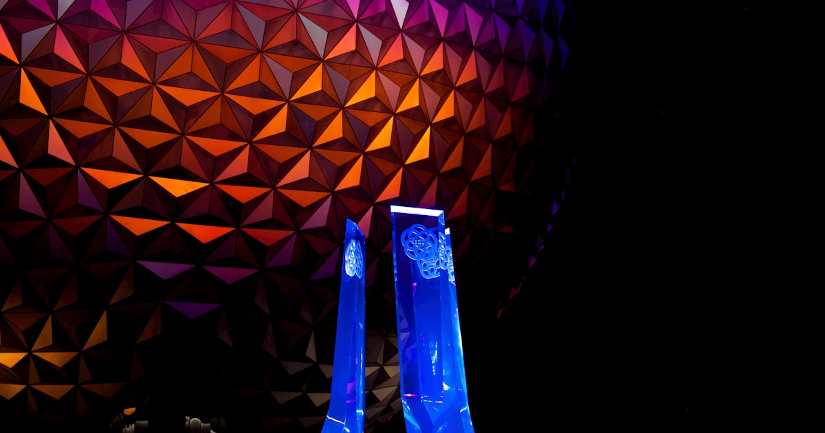 purple and blue led light