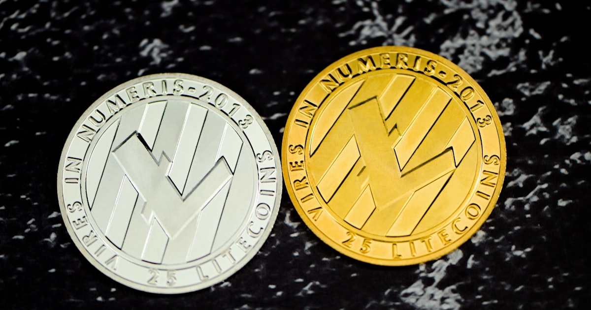 a close up of two coins on a table