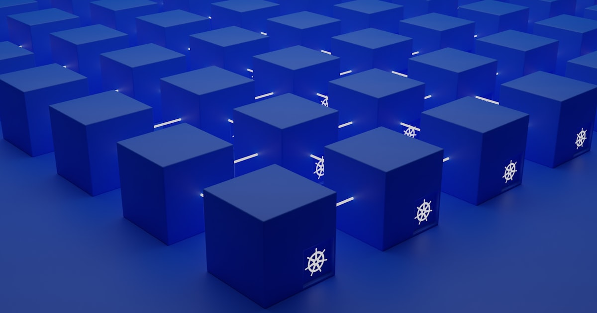 a group of blue boxes