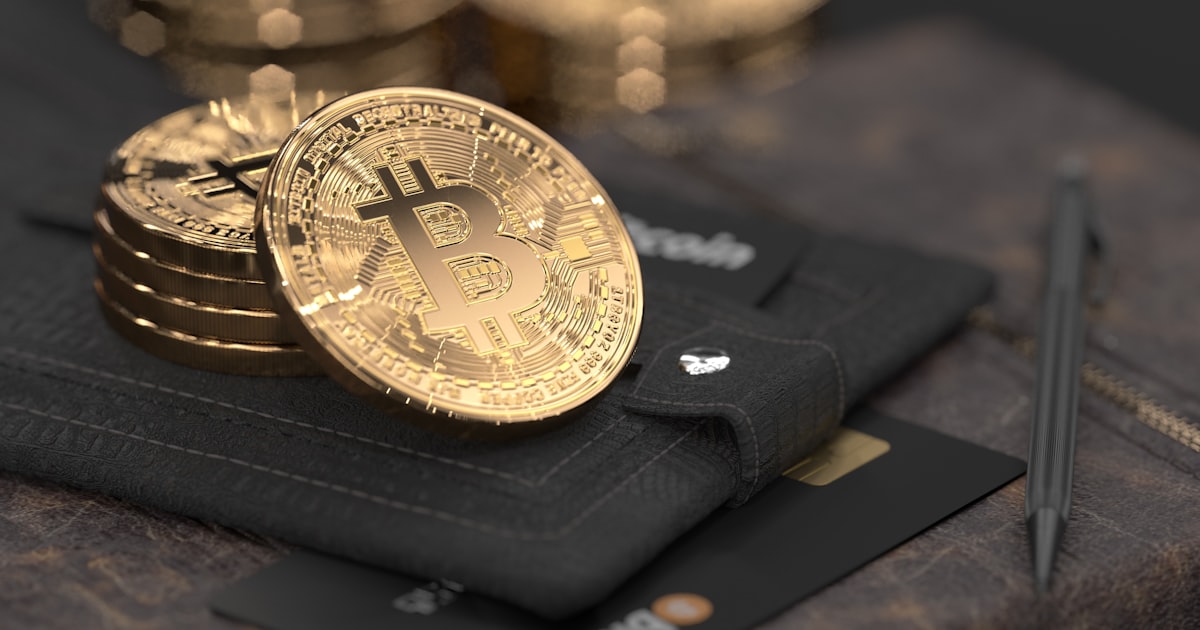 silver round coin on black leather case