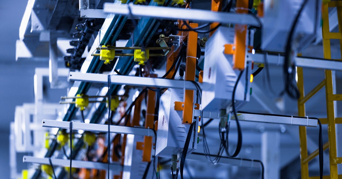 a bunch of wires that are on a rack