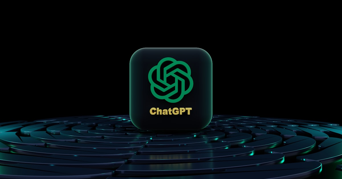 a black and green logo on a black background