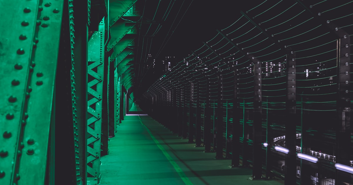 pathway at night