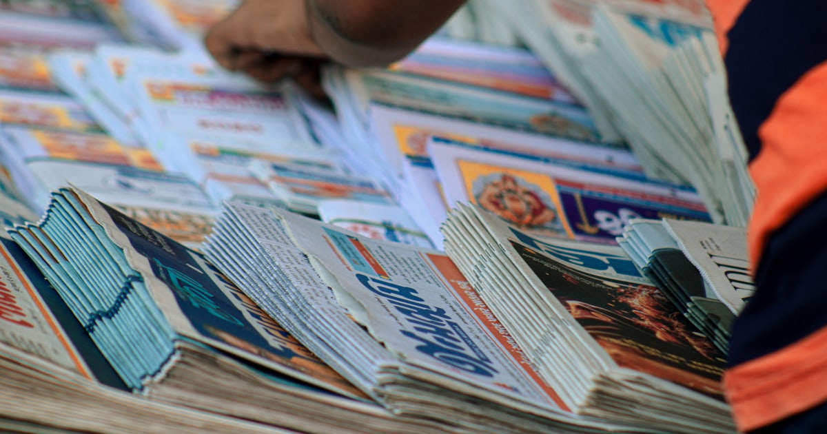 pile of newspapers