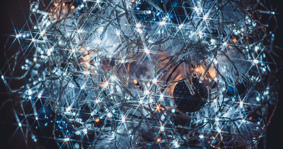 a computer generated image of a ball of lights