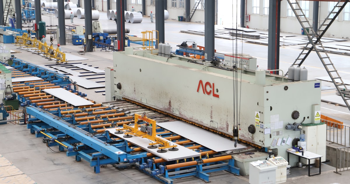 Industrial machinery in a large factory setting