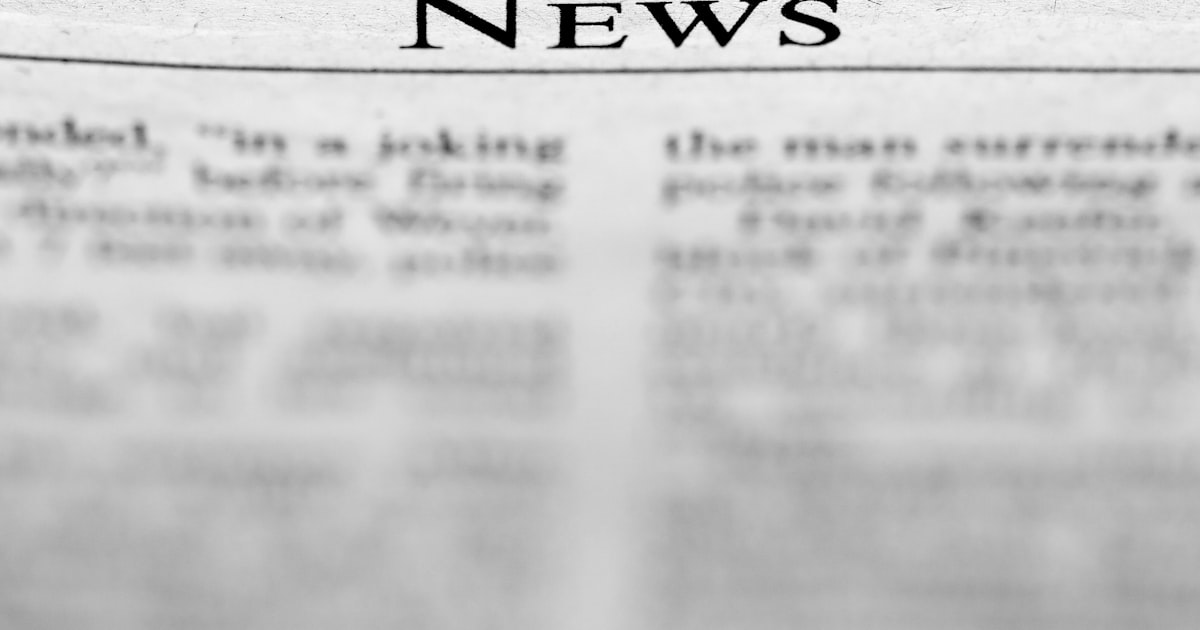A news paper with the word news on it