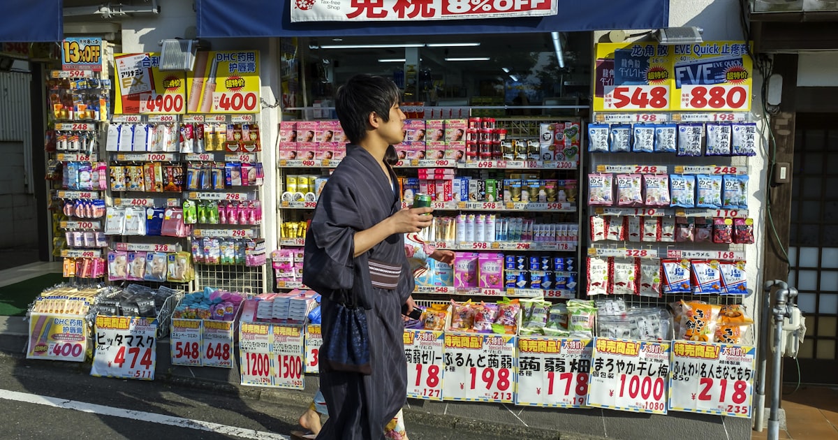 person near store
