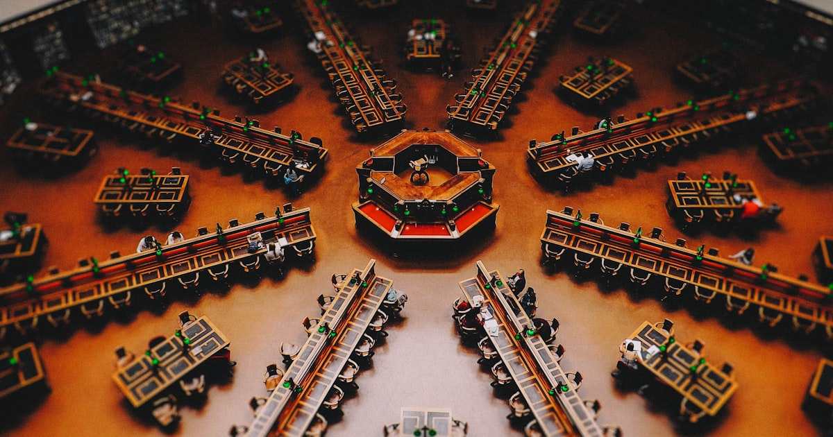 top view photo of office interior miniature