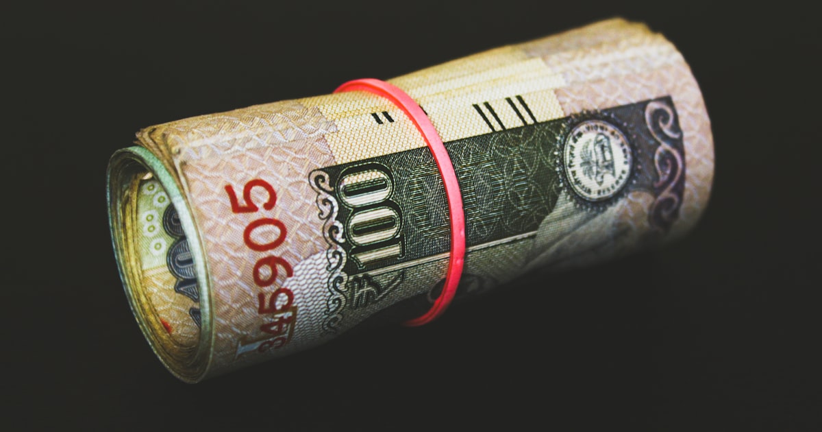 rolled banknotes