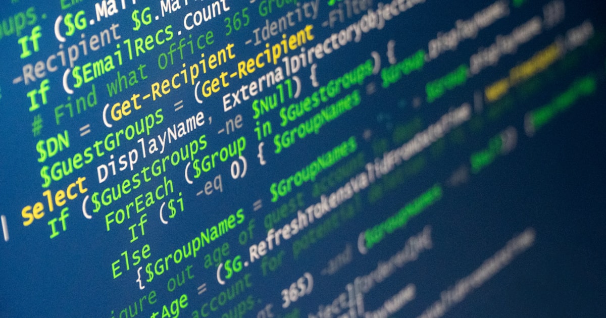 Code on a computer screen.