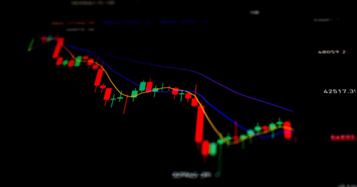 a screen shot of a stock chart on a computer screen