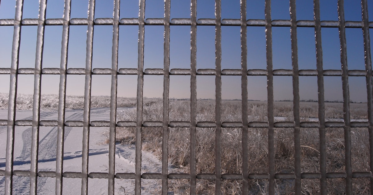 gray metal gate