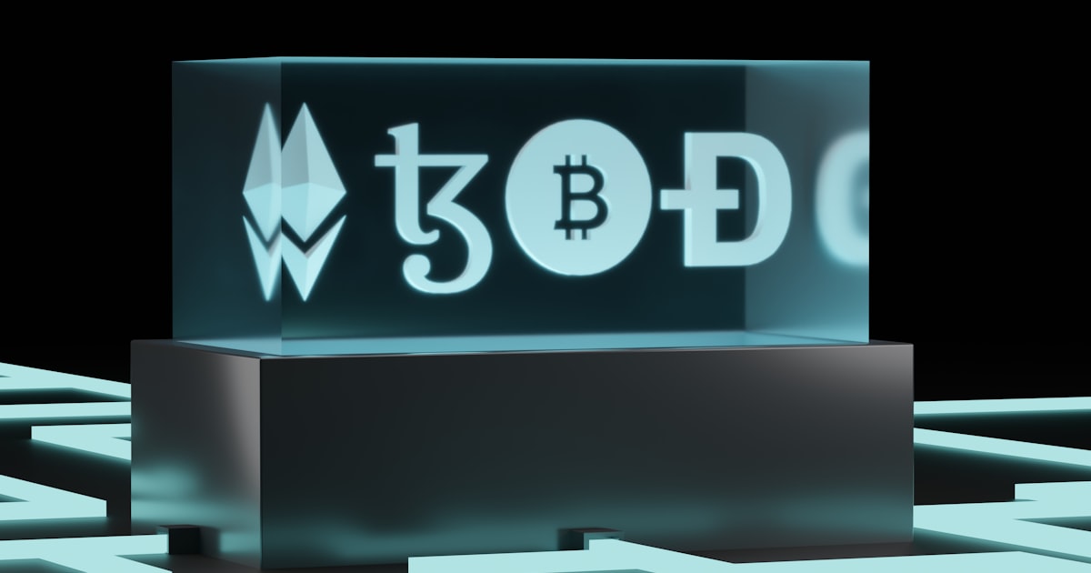 a glass block with a lit up logo on it