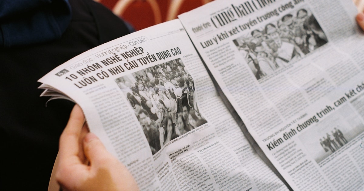 white newspaper