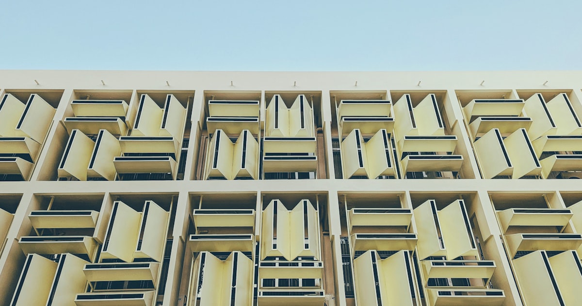 a very tall building with lots of windows