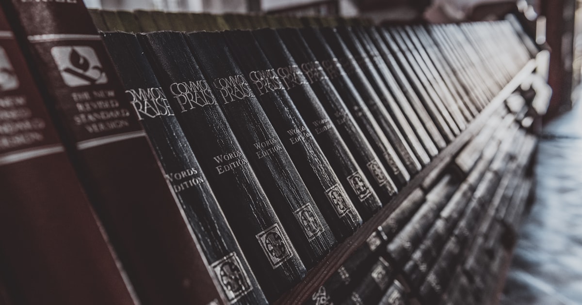close-up photography of books on shelf