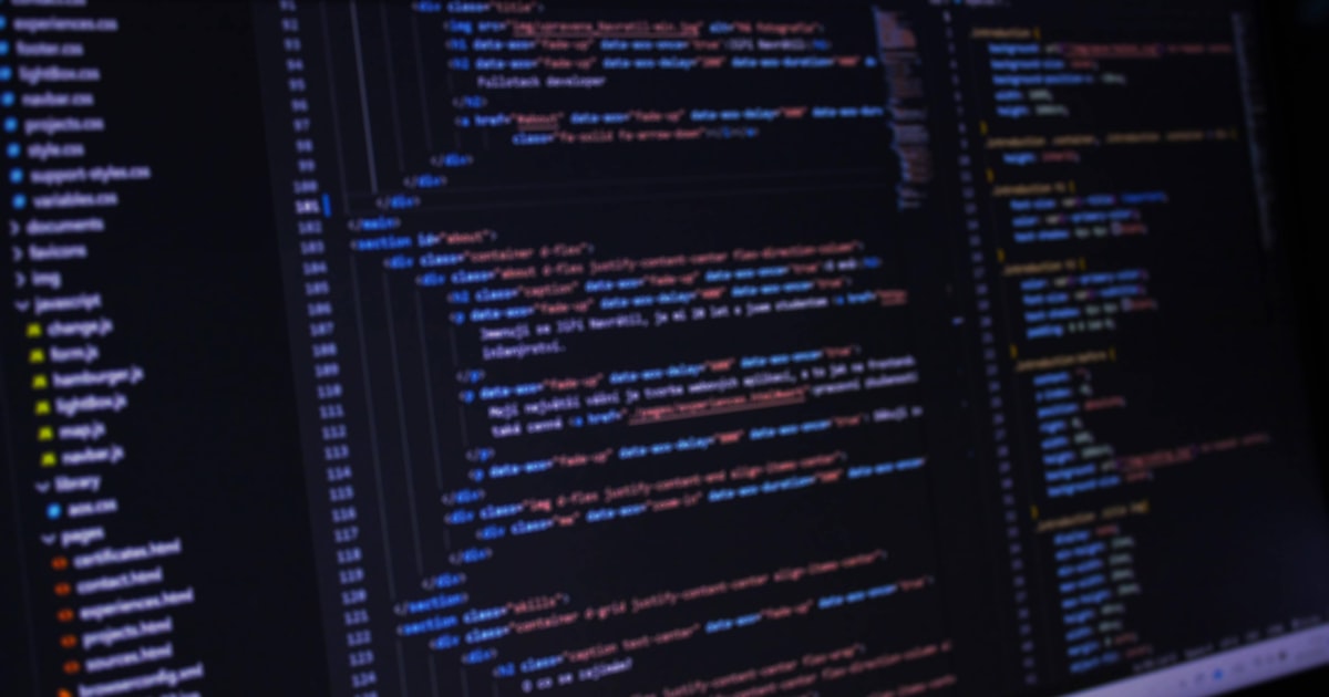 A computer screen with a bunch of code on it