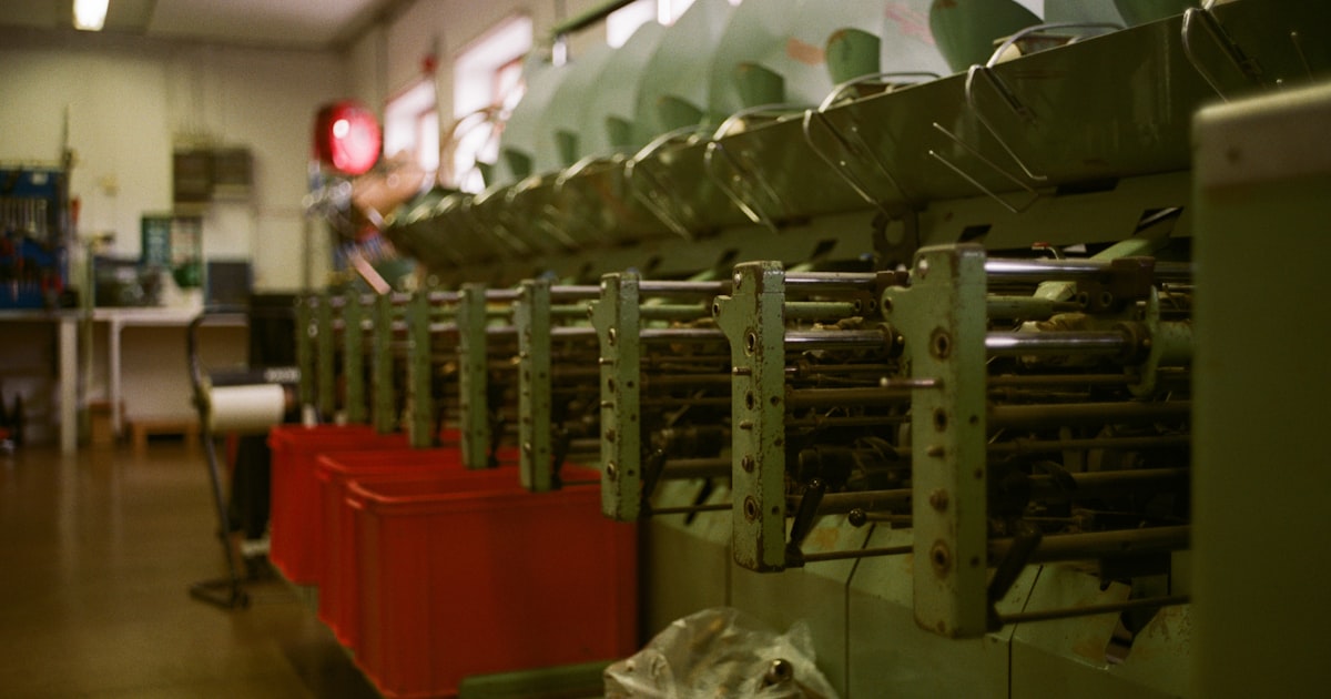 Industrial machinery in a factory setting