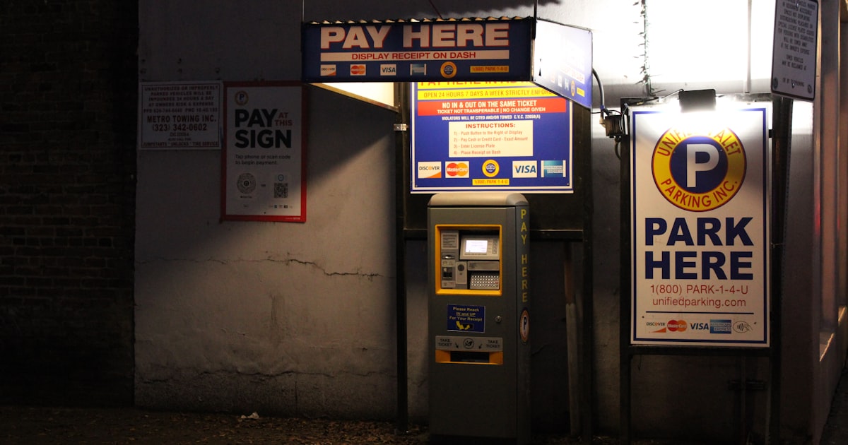 a row of atm machines