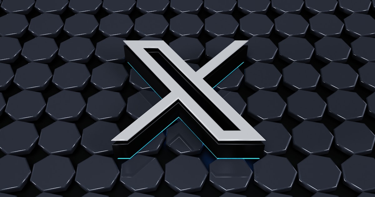 the letter x on a black background