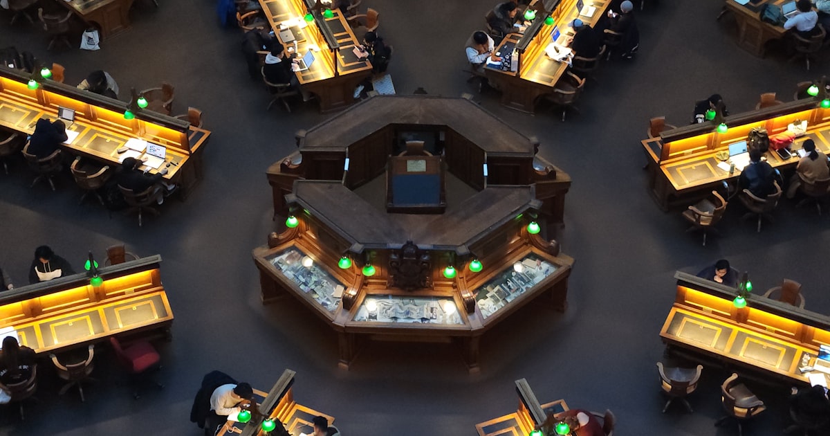 An overhead view of a restaurant with tables and chairs