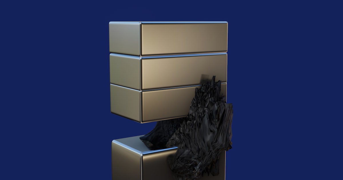 a computer generated image of a stack of cubes